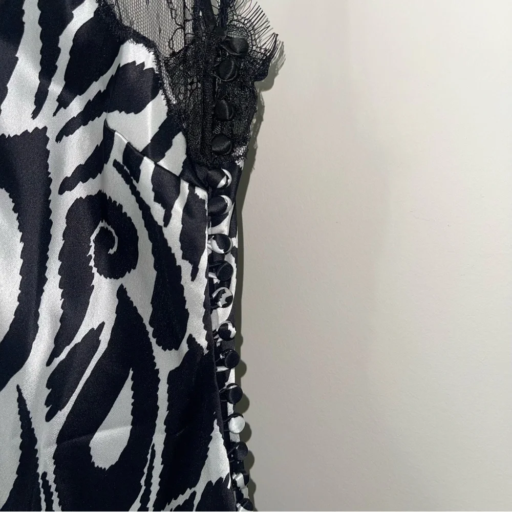 NICHOLAS Sage lace-trimmed printed satin maxi dress - Picture 10 of 11